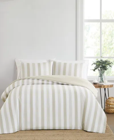 Truly Soft Aiden Stripe 3-pc. Duvet Cover Set, Full/queen In Beige,white