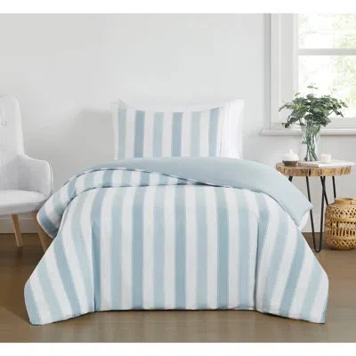 Truly Soft Aiden Stripe Bedding In White,blue