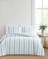 Truly Soft Aiden Stripe Duvet Cover Sets In Blue,white