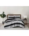 Truly Soft Brentwood Stripe Quilt Set In Black