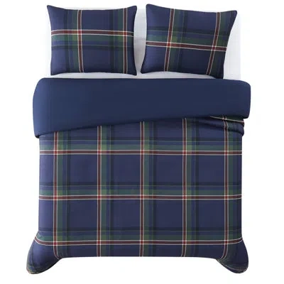 Truly Soft Bronson Plaid Bedding In Green;navy