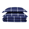 Truly Soft Comforter Set In White,navy