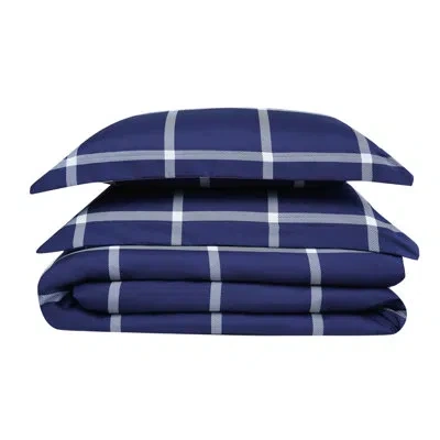 Truly Soft Comforter Set In White,navy