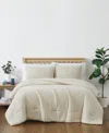 Truly Soft Cozy Gauze Comforter Set In Beige