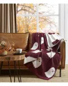 Truly Soft Cozy Ghost Reversible Throw In Brown