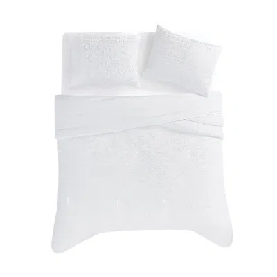 Truly Soft Crinkle Garment Wash Comforter Set In White