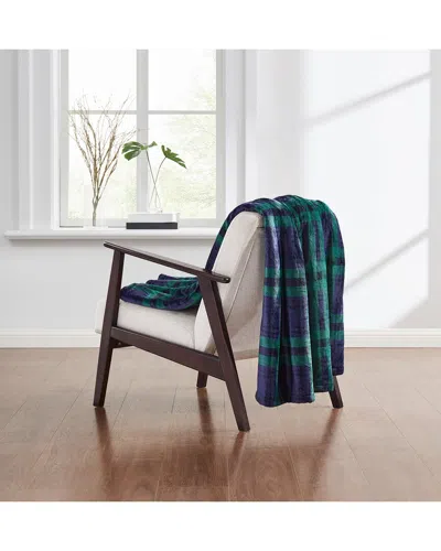 Truly Soft Cuddle Warmth Tartan Plaid Throw In Green