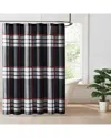 Truly Soft Danbury Plaid Shower Curtain In Black