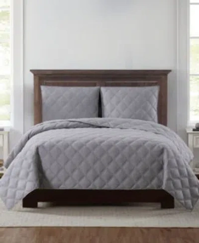 Truly Soft Everyday 3d Puff Quilt Sets In Gray