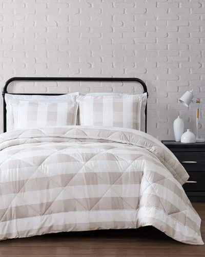 Truly Soft Everyday Buffalo Plaid Khaki Comforter Set