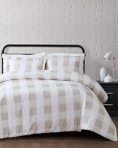 Truly Soft Everyday Buffalo Plaid Khaki Duvet Set