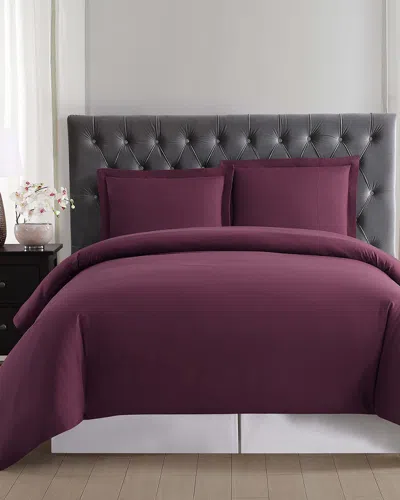 Truly Soft Everyday Burgundy Duvet Set In Purple