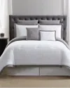 Truly Soft Everyday Hotel Border Gray 7pc Duvet Set In Gray
