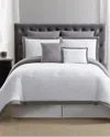 Truly Soft Everyday Hotel Border Gray 7pc Duvet Set In Multi