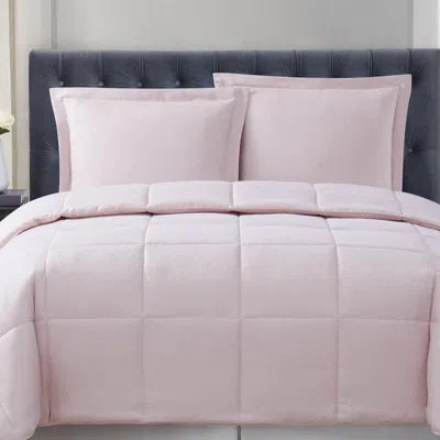 Truly Soft Everyday Microfiber Reversible Comforter Set In Blush