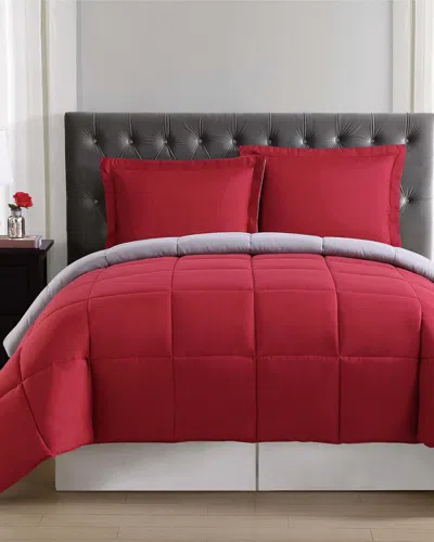 Truly Soft Everyday Red And Reversible Comforter Set