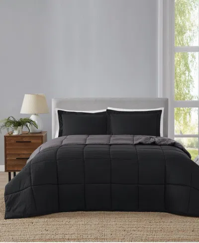 Truly Soft Everyday Reversible 3-pc. Comforter Set, King In Black