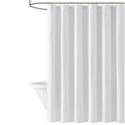 Truly Soft Everyday Solid Color Microfiber Shower Curtain In White