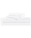 Truly Soft Green Solid Sheet Set In White