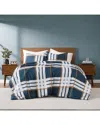 Truly Soft Henry Plaid Comforter Set In Blue