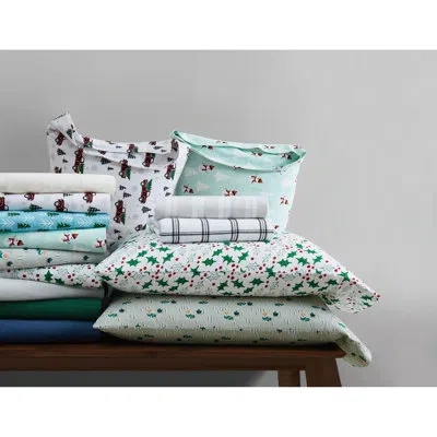 Truly Soft Holiday Novelty  Snowman Wonderland Full Flannel Sheet Set In Multi-color