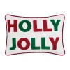 Truly Soft Holly Jolly Decorative Bed Pillow In White
