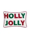 Truly Soft Holly Jolly Decorative Pillow In White