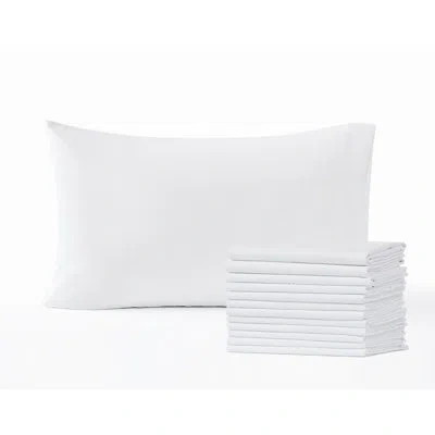 Truly Soft Hospitality Pack Plain Weave Microfiber 12 Piece White Pillowcases