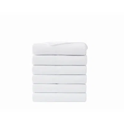 Truly Soft Hospitality Pack Plain Weave Microfiber 6 Piece White Flat Sheet Set
