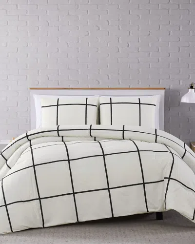 Truly Soft Kurt Windowpane Quilt Set In White