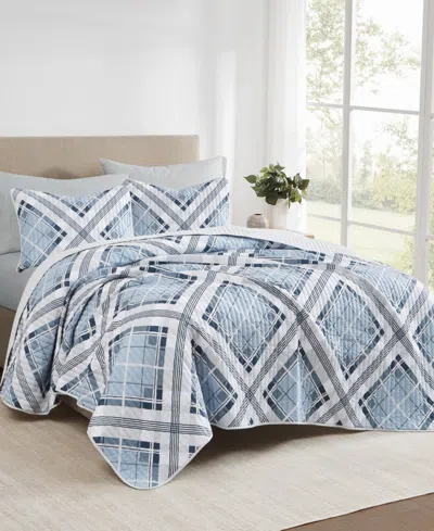 Truly Soft Lars Plaid 3-pc. Quilt Set, Full/queen In Blue