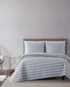 Truly Soft Maddow Stripe Grey Quilt Set