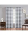 Truly Soft Maddow Stripe Window Panel Pair In Grey