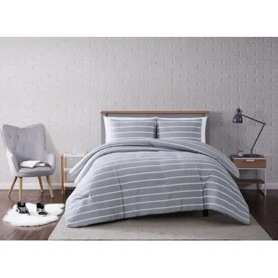 Truly Soft Microfiber 2 Piece Comforter Set In Gray