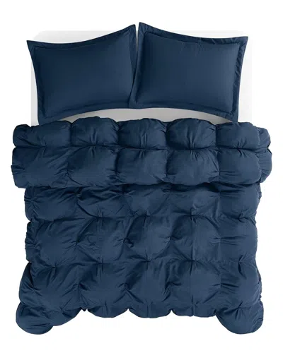 Truly Soft Oversized Puffer Comforter Set Dark Blu In Blue