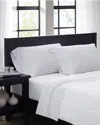 Truly Soft Pinstripe White Grey Sheet Set In White
