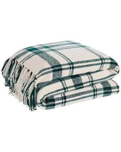 Truly Soft Plaid Chenille Throw In Green