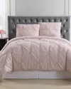 Truly Soft Pleated Blush Comforter Set In Pink