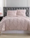 Truly Soft Pleated Blush Comforter Set In Pink