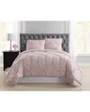 Truly Soft Pleated Comforter Set With Removeable C