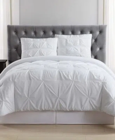 Truly Soft Pleated Comforter Sets In White