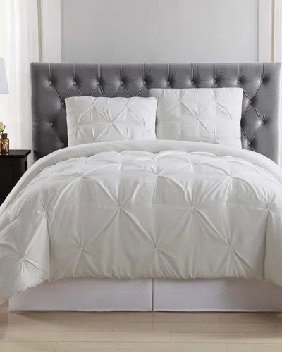 Truly Soft Pleated Duvet Set In White