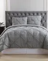 Truly Soft Pleated Grey Comforter Set