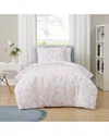 Truly Soft Printed Bow Duvet Set In Pink
