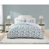 Truly Soft Printed Bow Microfiber Comforter Sets In White,blue
