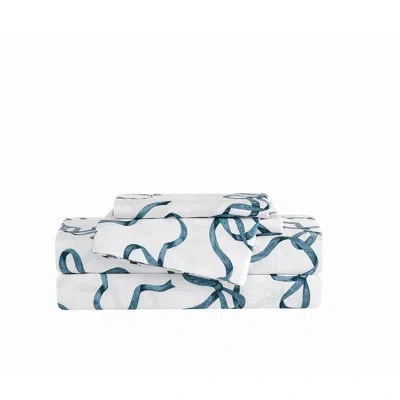 Truly Soft Printed Bow Sheet Sets In Blue