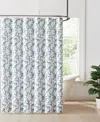 Truly Soft Printed Bow Shower Curtain In Blue