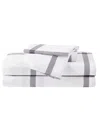 Truly Soft Twin Xl 4 Pc Sheet Set Bedding In Windowpane White,charcoal Grey