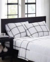 Truly Soft Printed Microfiber Sheet Sets In Pinstripe White,grey