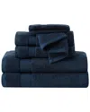 Truly Soft Quick Dry 6 Piece Towel Set - Navy